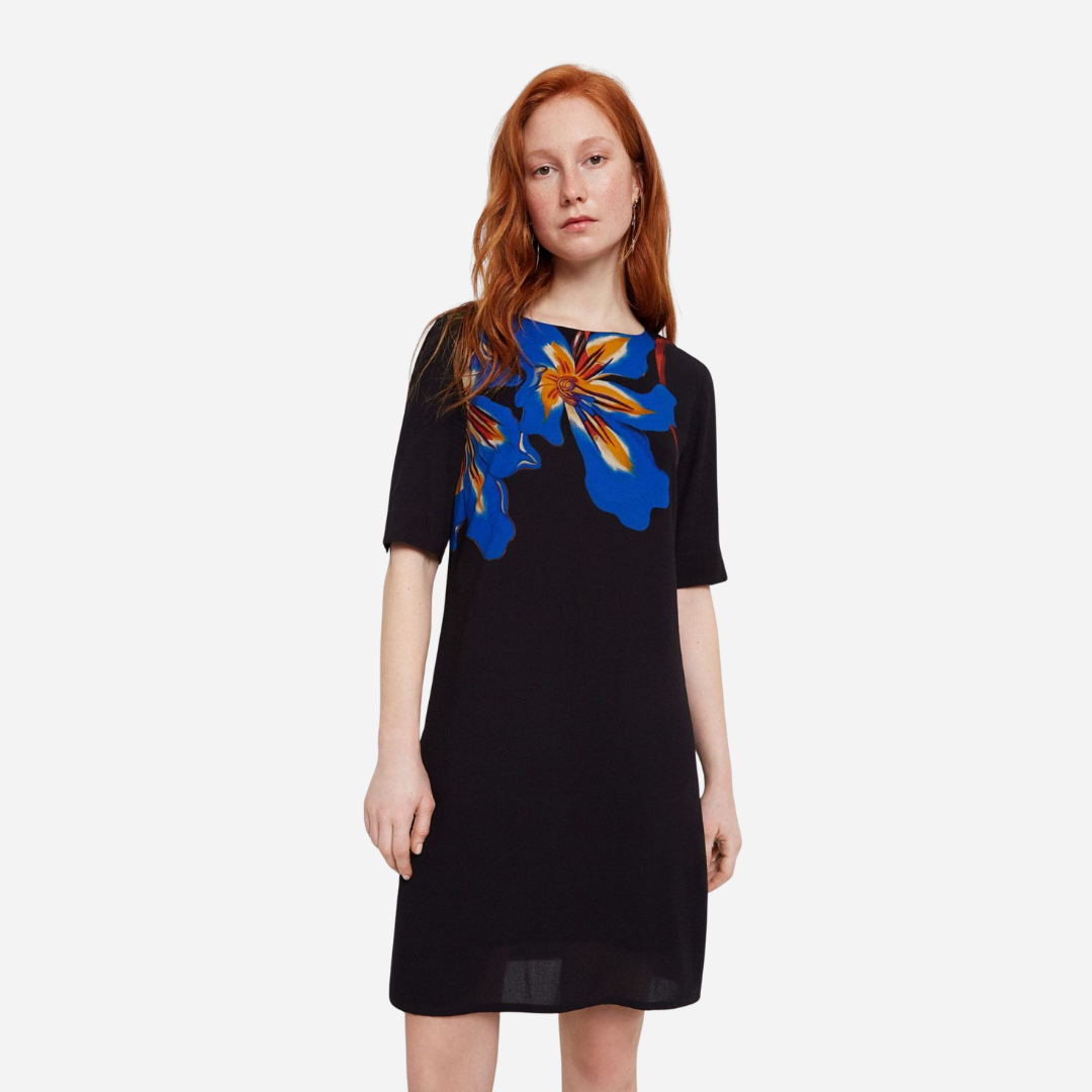 Vestido Dama Desigual Negro