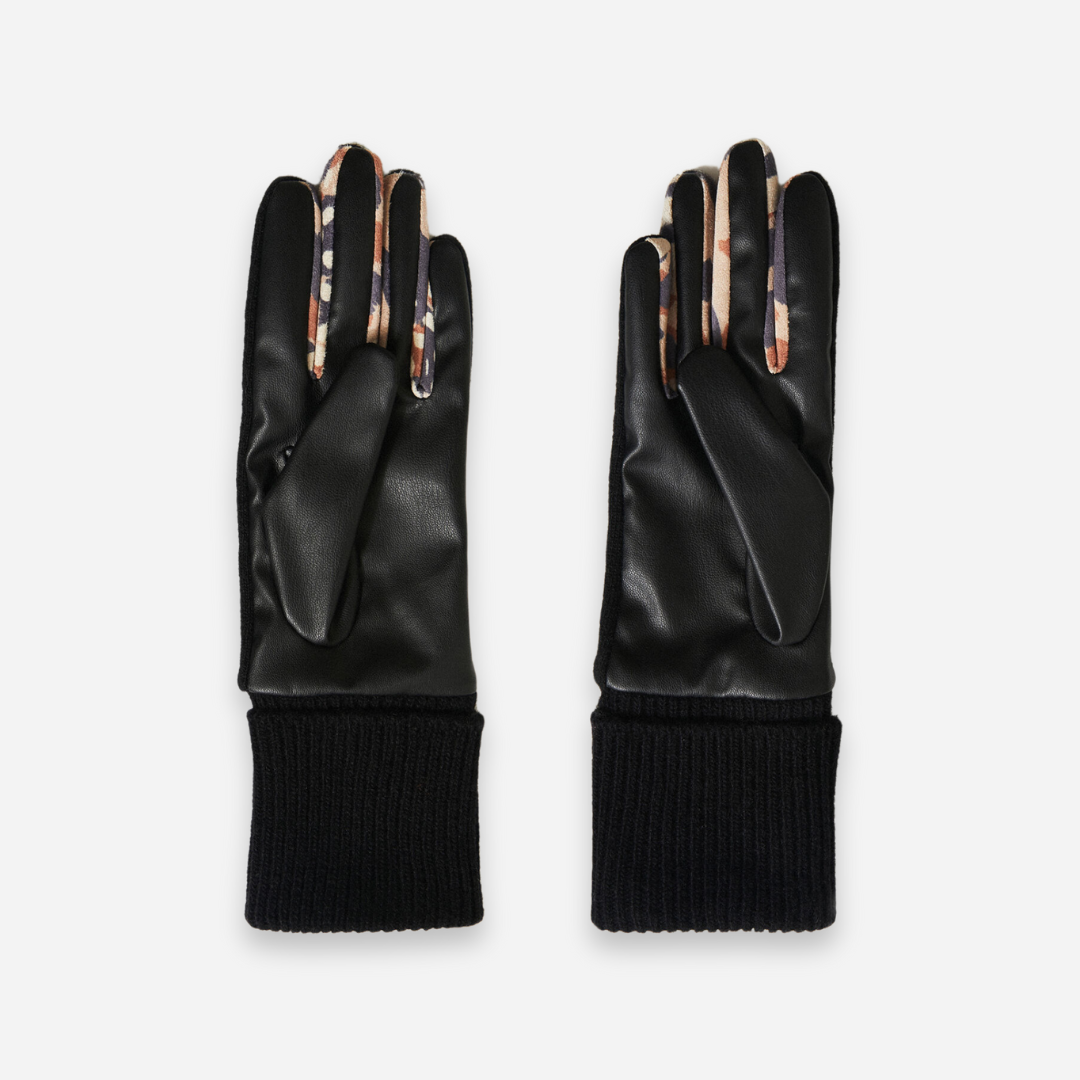 Guante Dama Desigual Negro