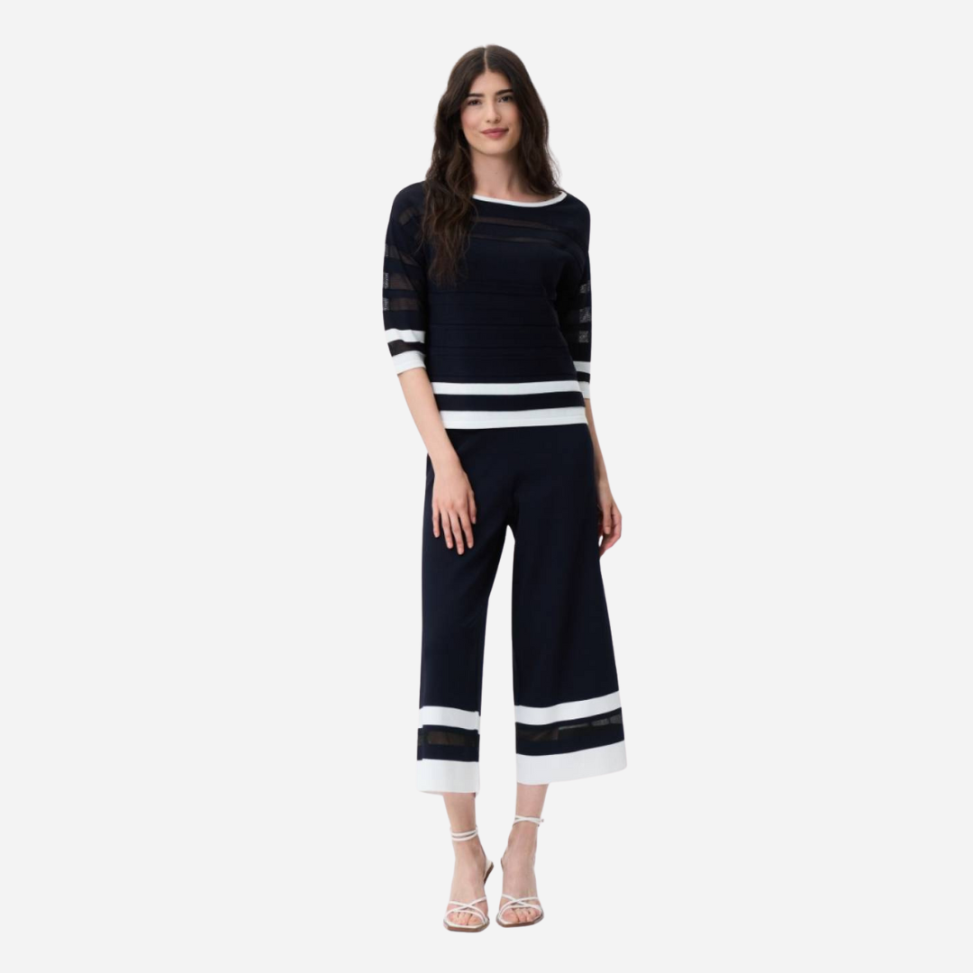Blusa Dama Joseph Ribkoff Blue Minuit Vanille