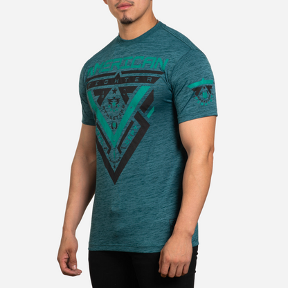 Playera Caballero American Fighter Deep Teal