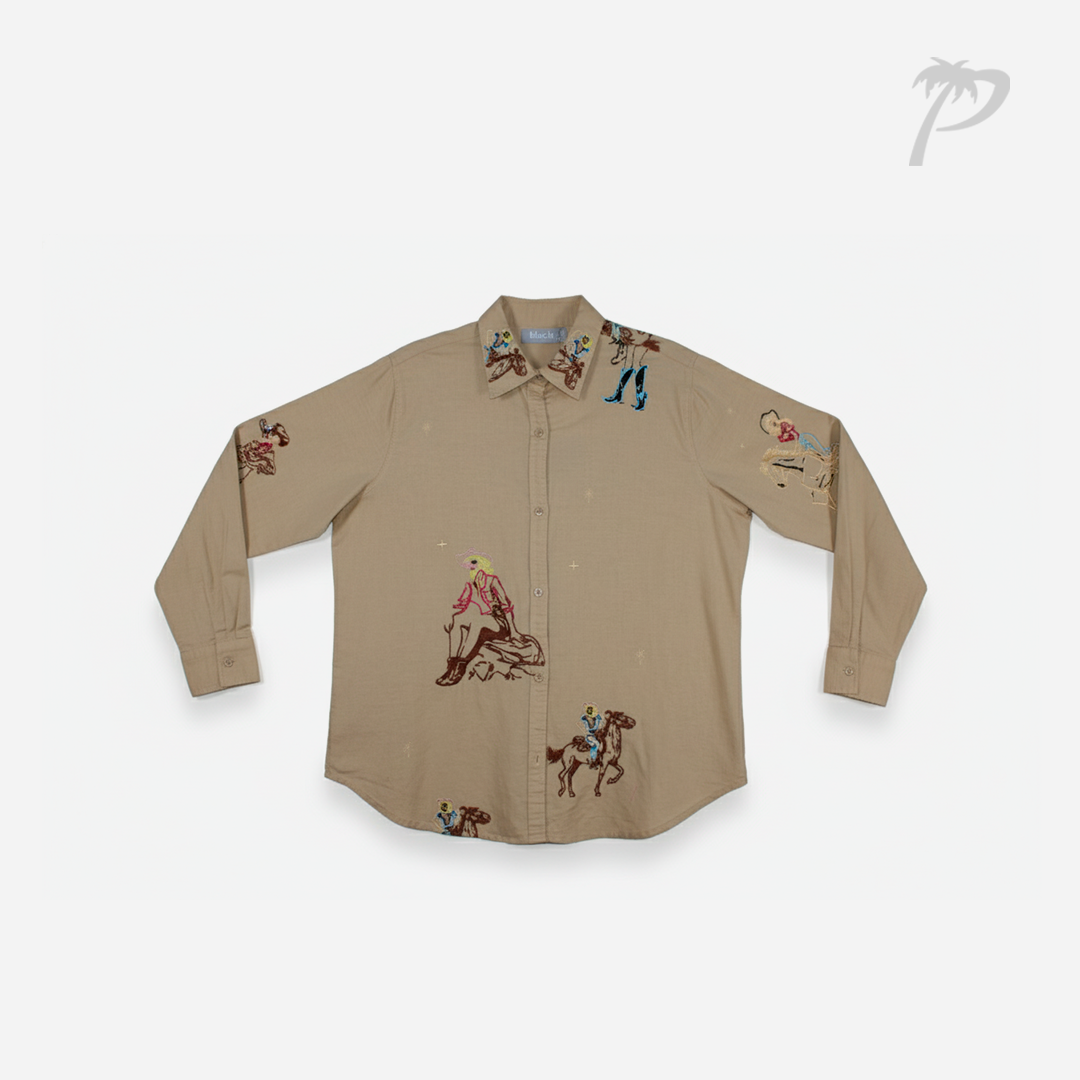 Camisa de Dama Blueb Camel