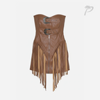 Vestido de Dama Blueb Tan