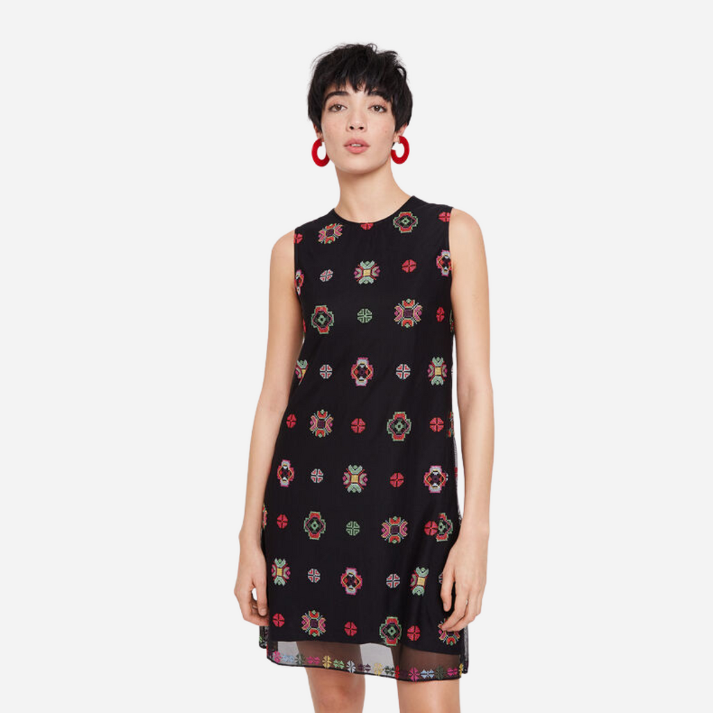 Vestido Dama Desigual Negro