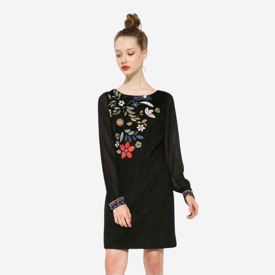 Vestido Dama Desigual Negro