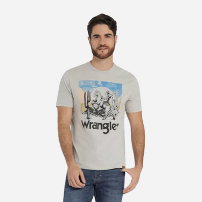 Playera Caballero Wrangler Gris-Claro