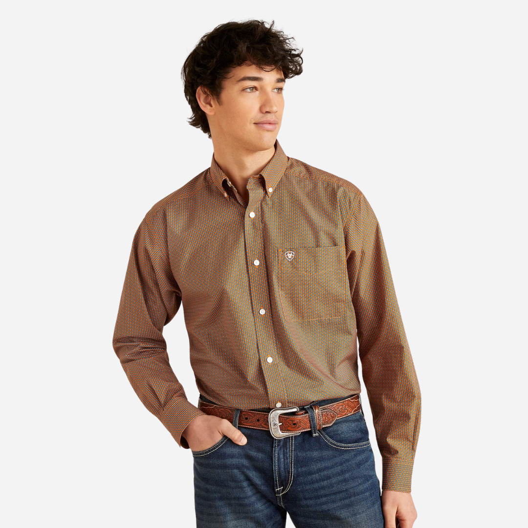 Camisa Caballero Ariat Rush-Blue