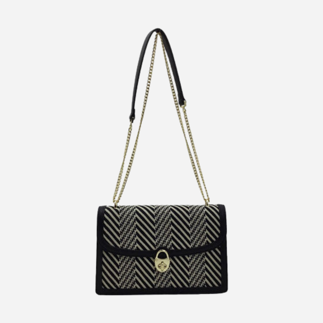 Bolsa Dama Mm Italy Negro-Beige