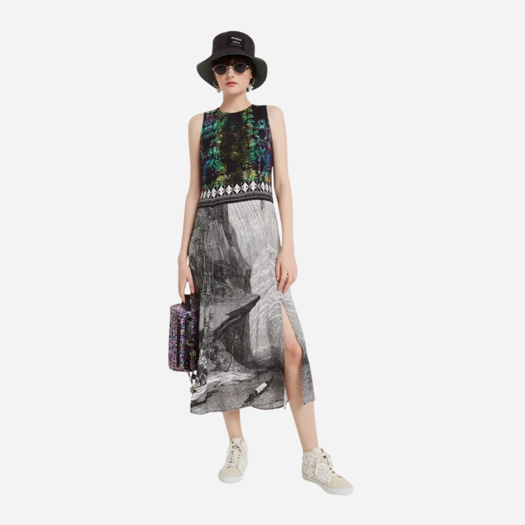 Vestido Dama Desigual Negro