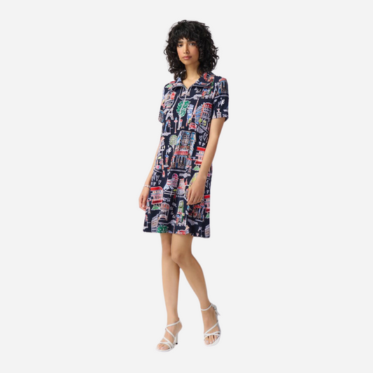 Vestido Dama Joseph Ribkoff Midnight Blue Multi