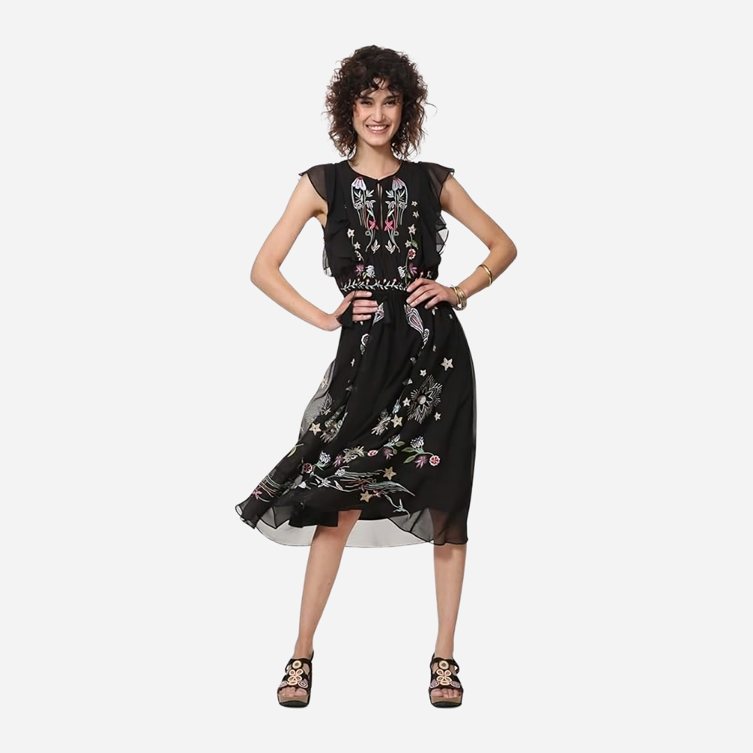 Vestido Dama Desigual Negro