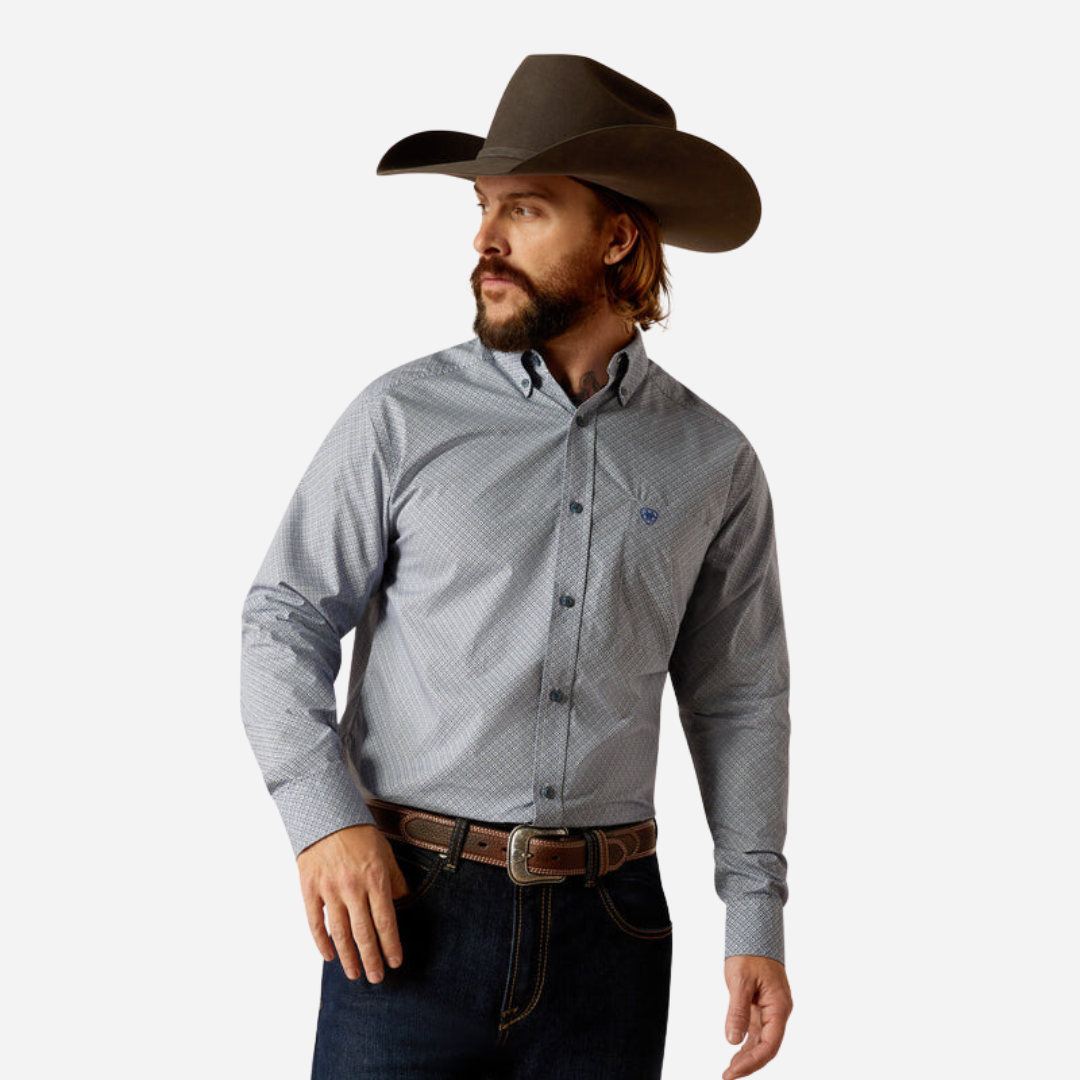 Camisa Caballero Ariat Light Blue