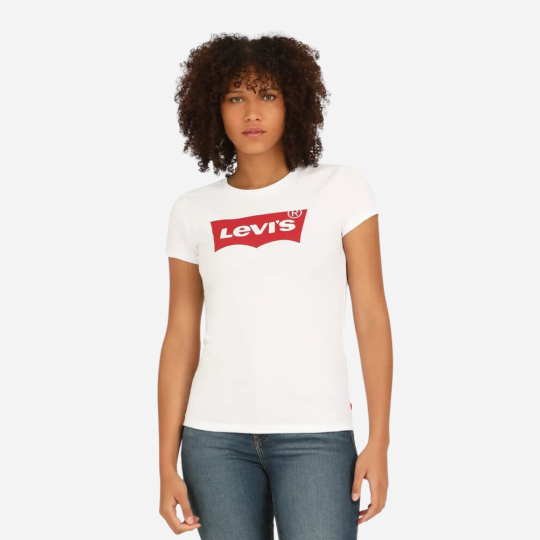 Playera Dama Levis Batwing-White