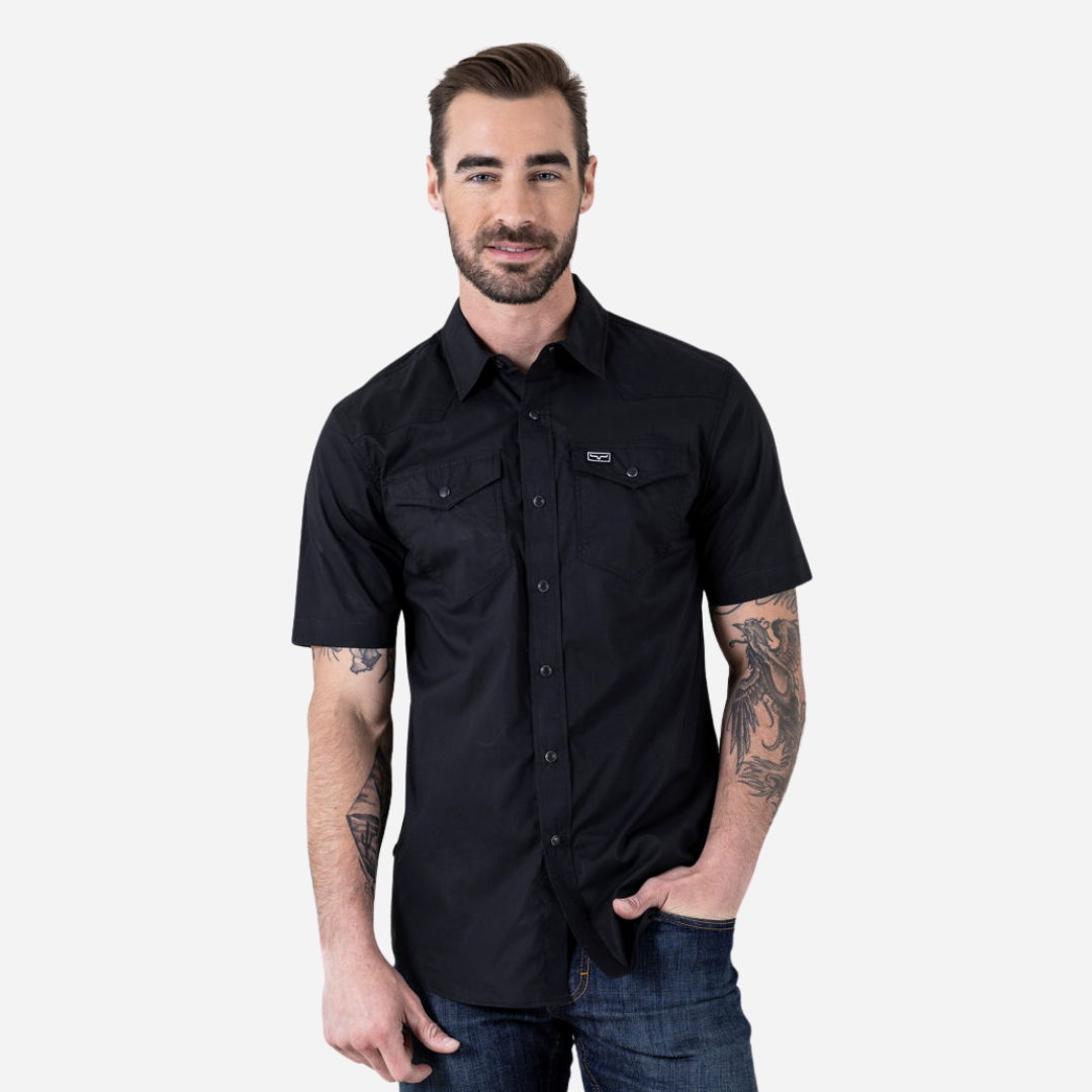 Camisa Caballero Kimes Ranch Rio Ss Black Bznavpt01