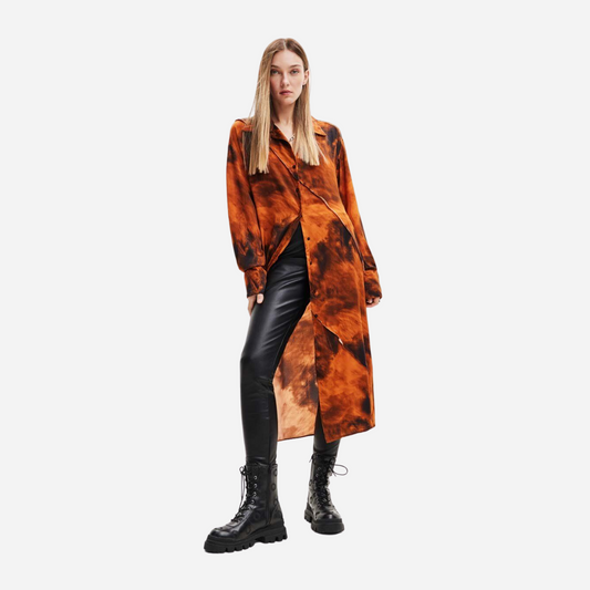 Vestido Dama Desigual Naranja Tierra
