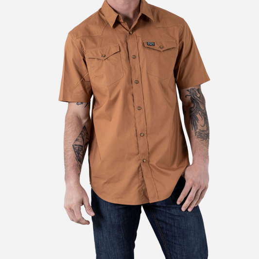 Camisa Caballero Kimes Ranch Rio Ss Brown