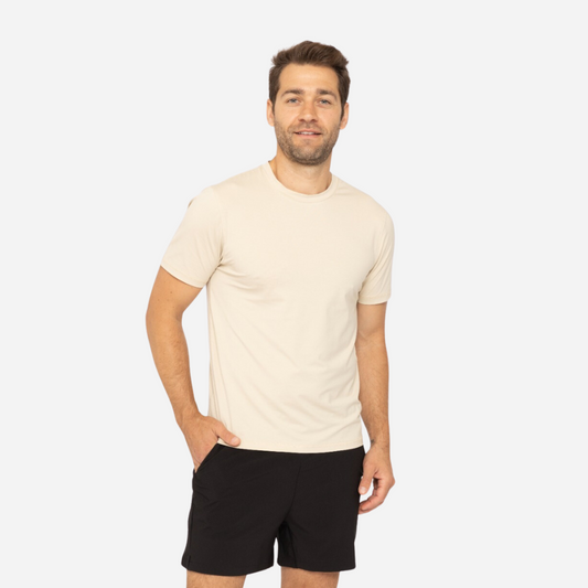 Playera Caballero Mono-B  Oat-Milk