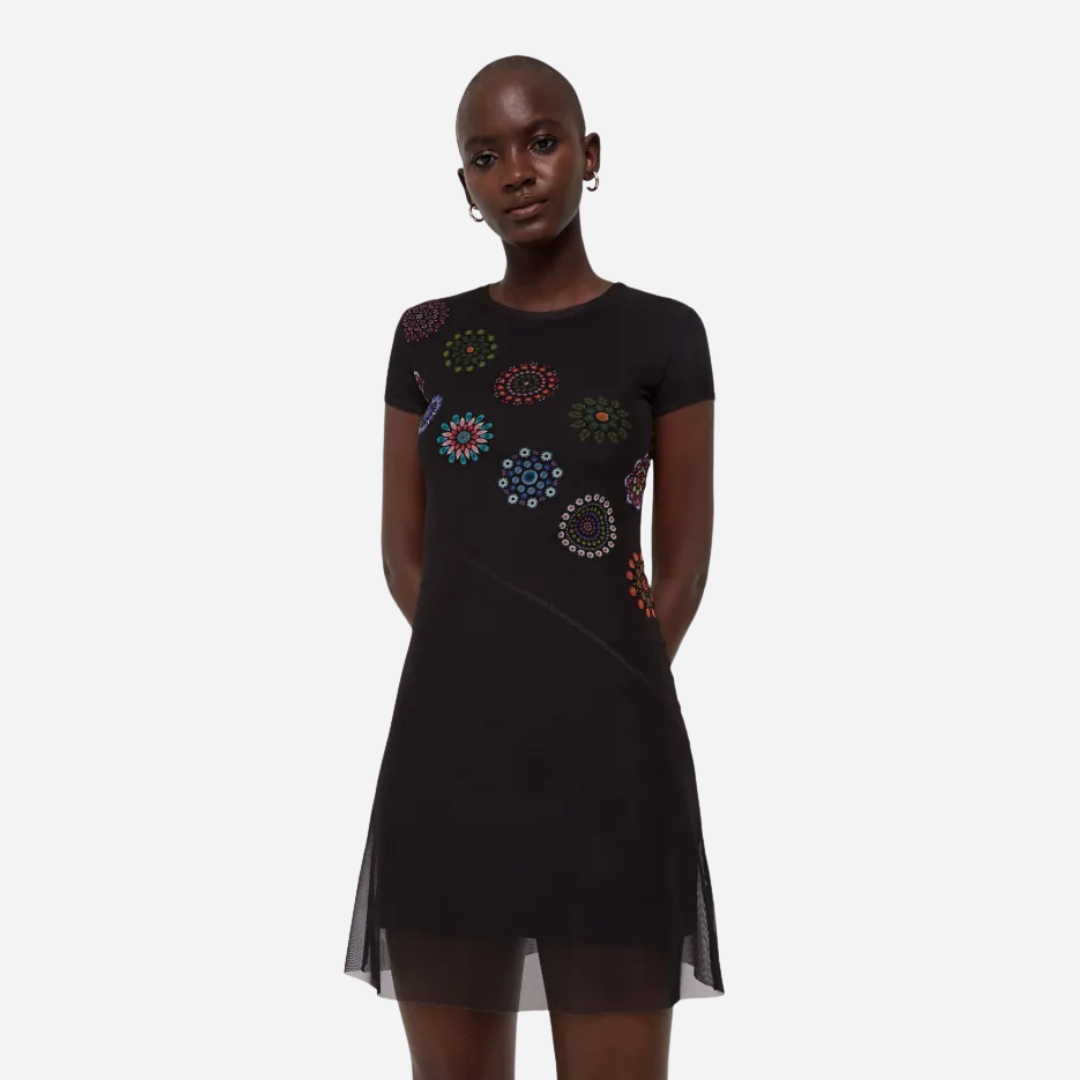 Vestido Dama Desigual Negro