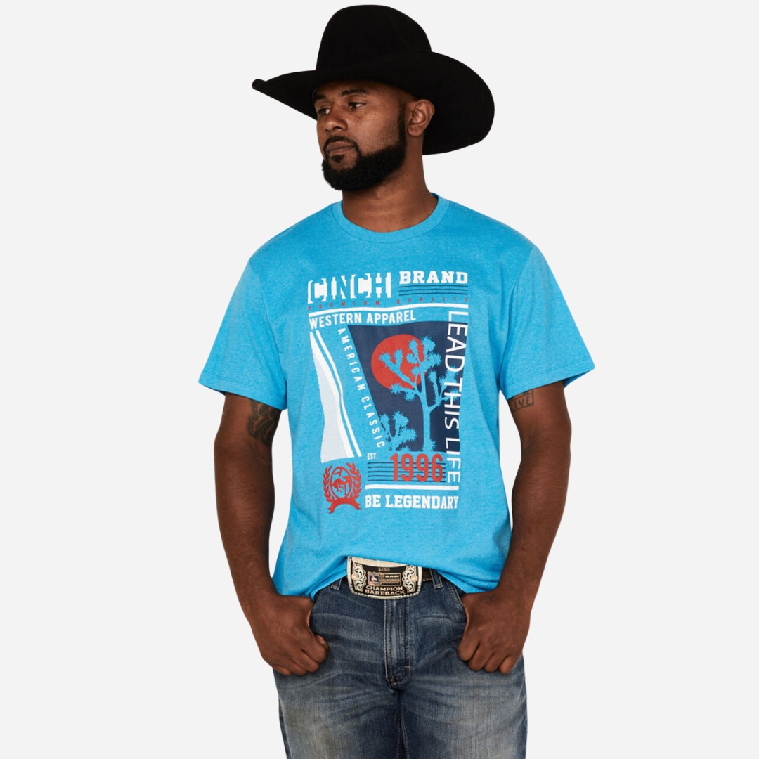 Playera Caballero Cinch Blue