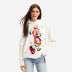 Sudadera Dama Desigual Crudo