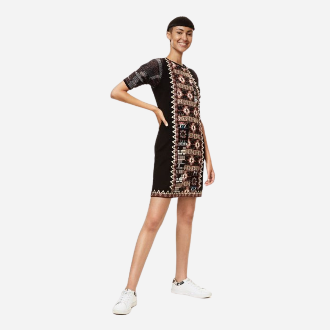 Vestido Dama Desigual Negro
