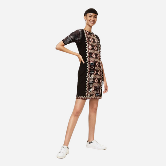Vestido Dama Desigual Negro