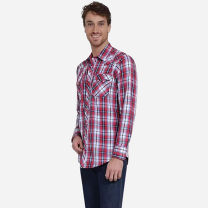 Camisa Caballero Wrangler Rojo