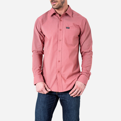 Camisa Caballero Kimes Ranch Linville Long Sleeve Red Bznavpt01