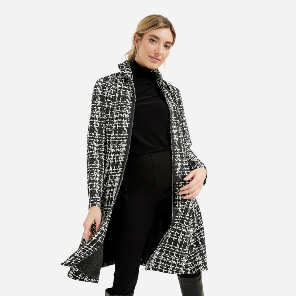 Saco Dama Joseph Ribkoff Black White