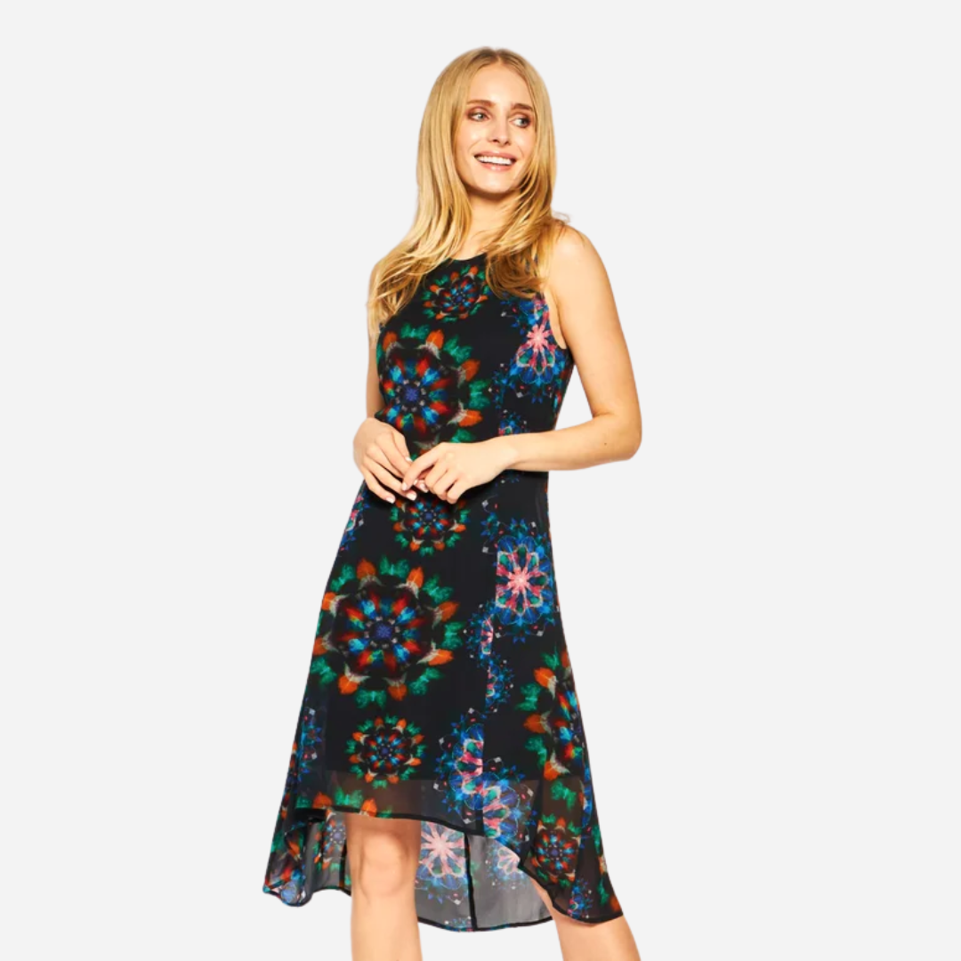 Vestido Dama Desigual Negro