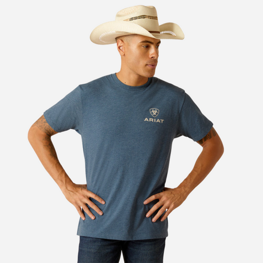 Playera Caballero Ariat Blue-Heather