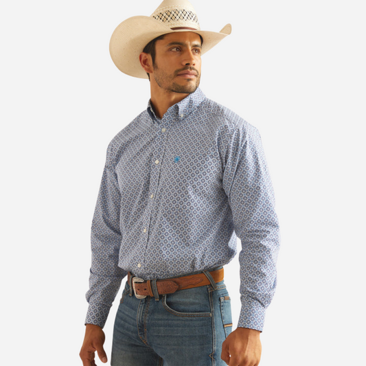 Camisa Caballero Ariat Blue