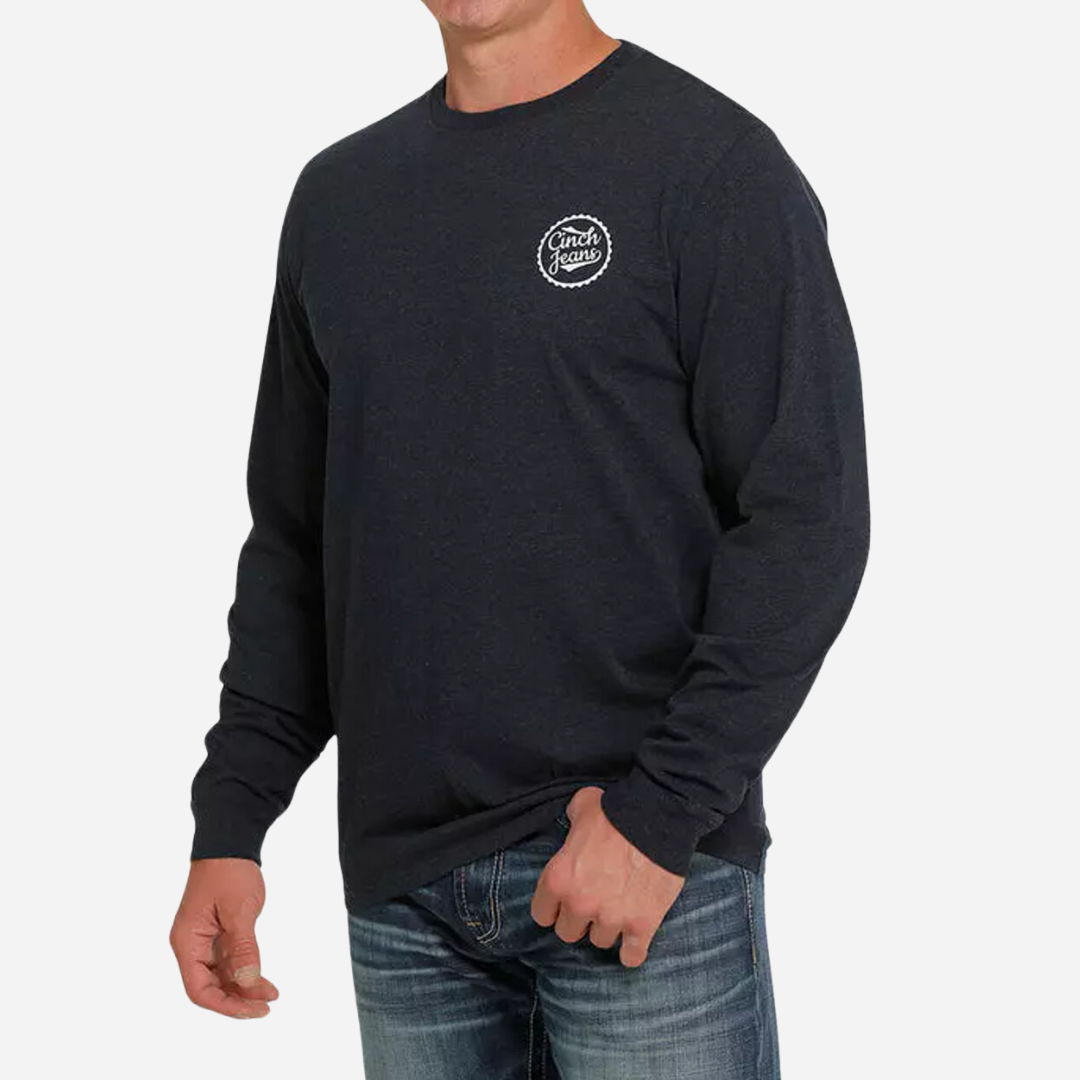 Playera Caballero Cinch Heather Navy