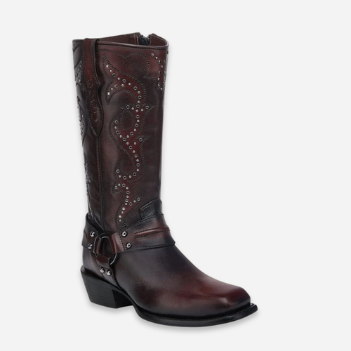 Bota Dama Cuadra Tinto