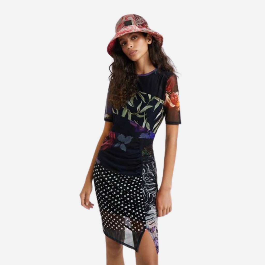 Vestido Dama Desigual Negro