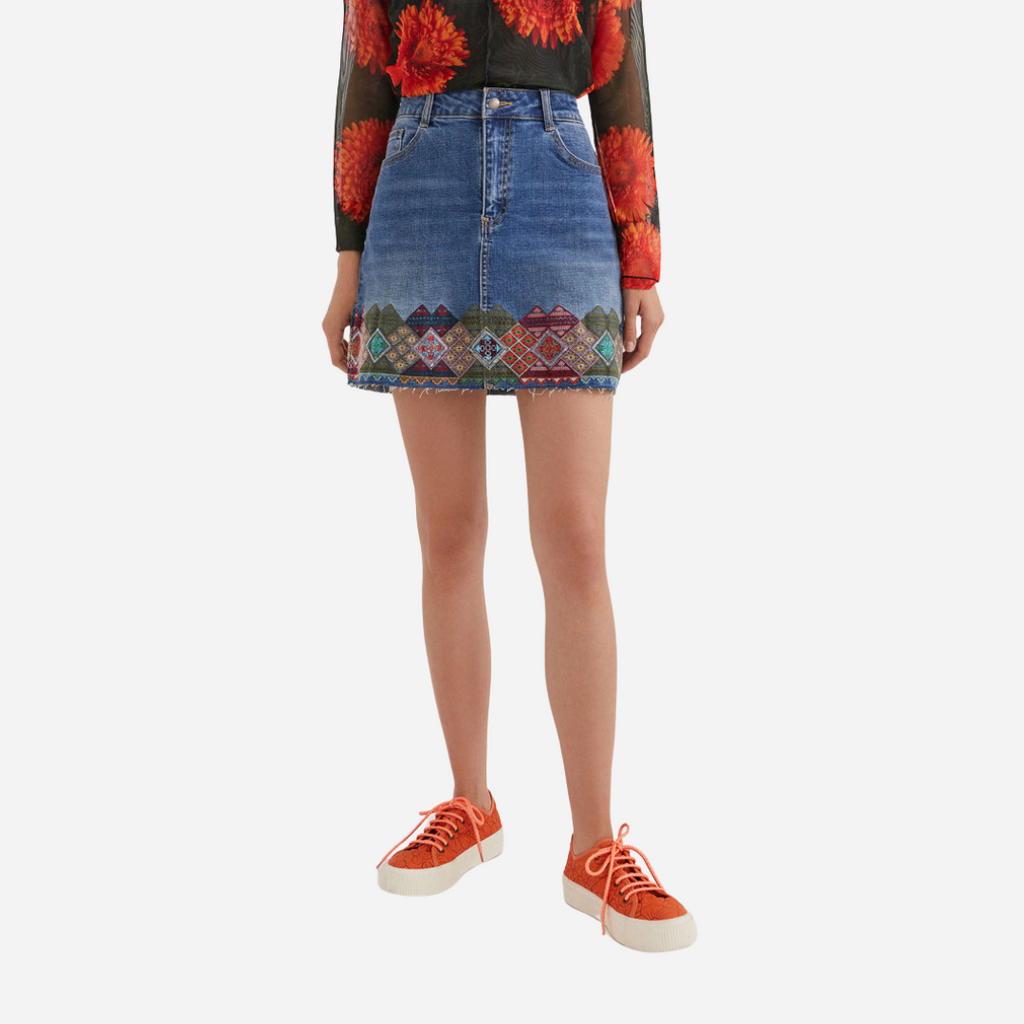 Falda Dama Desigual Azul