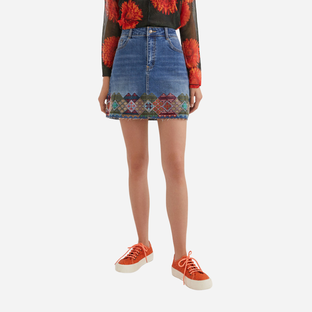 Falda Dama Desigual Azul