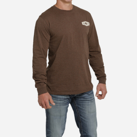 Playera Caballero Cinch Heather Brown