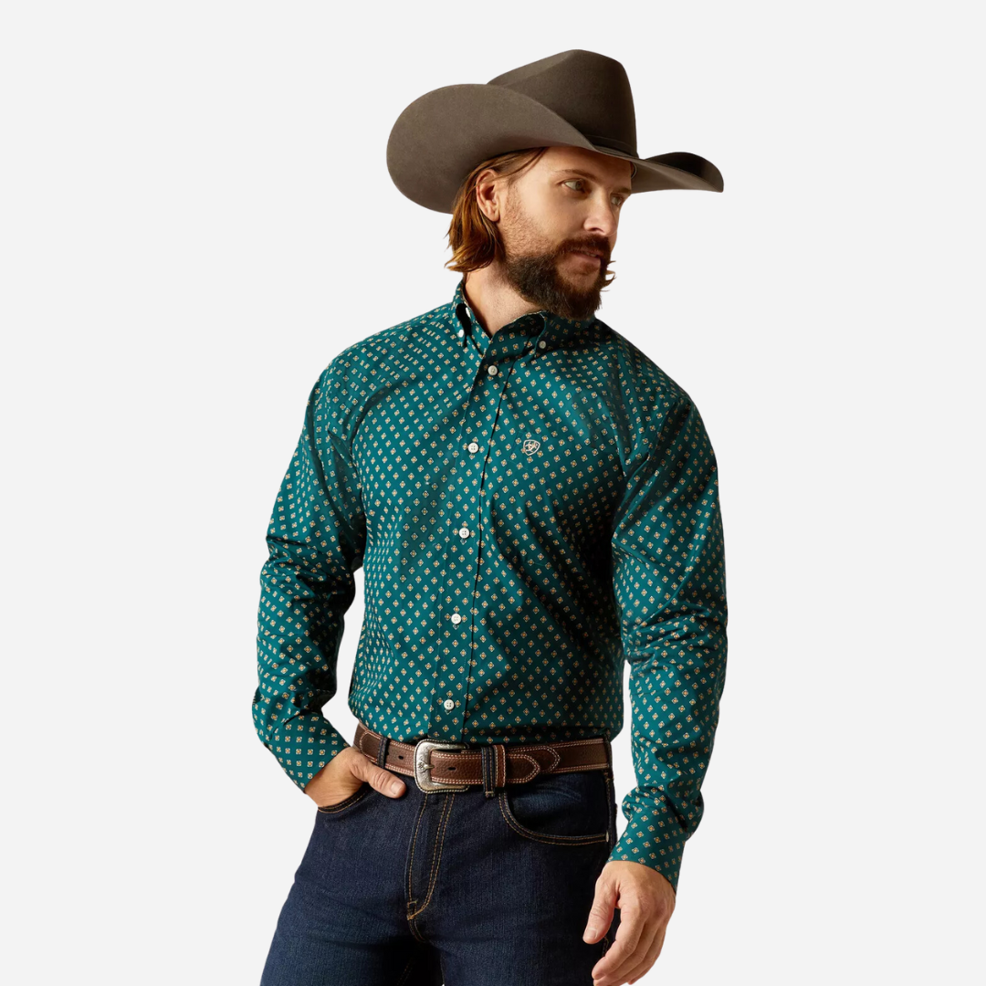 Camisa Caballero Ariat Deep Teal