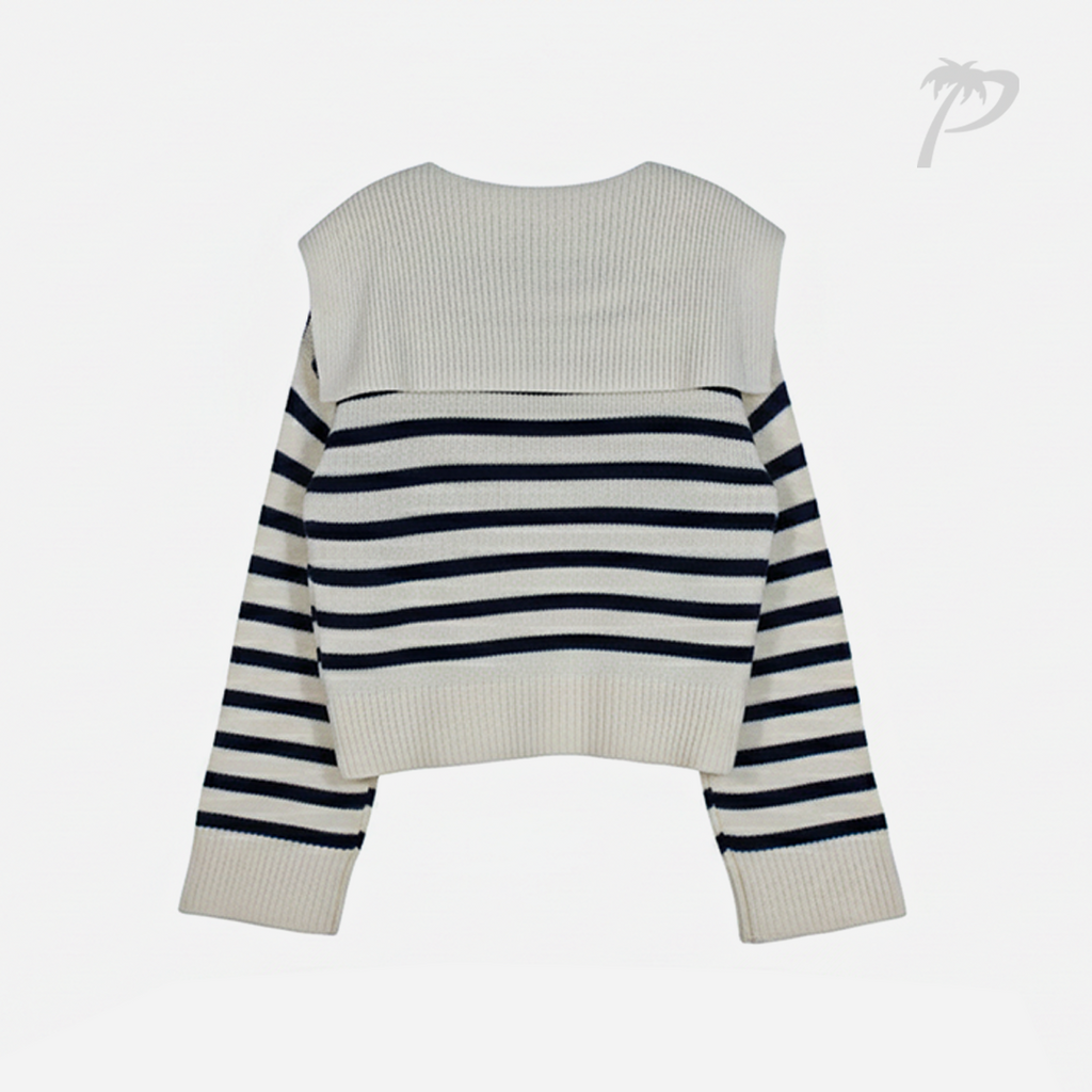 Sueter Dama Double Zero Cream Navy