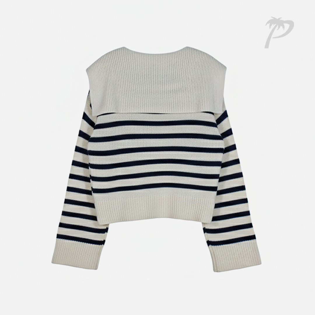 Sueter Dama Double Zero Cream Navy
