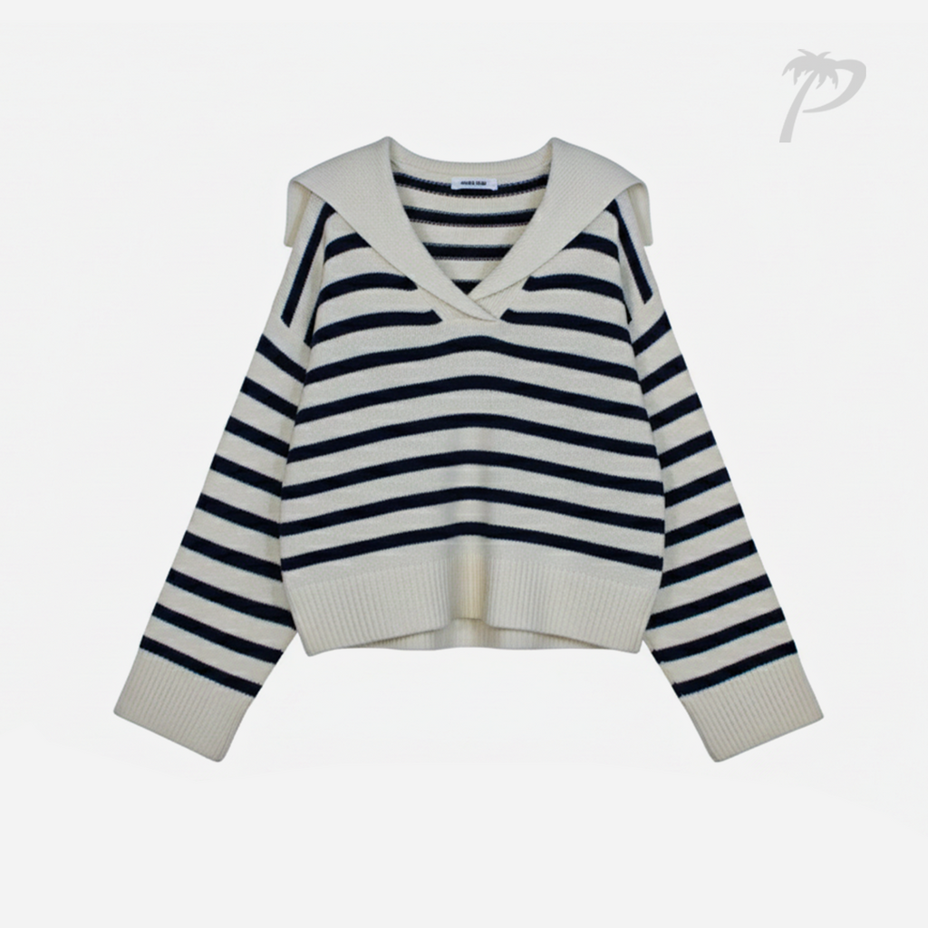 Sueter Dama Double Zero Cream Navy