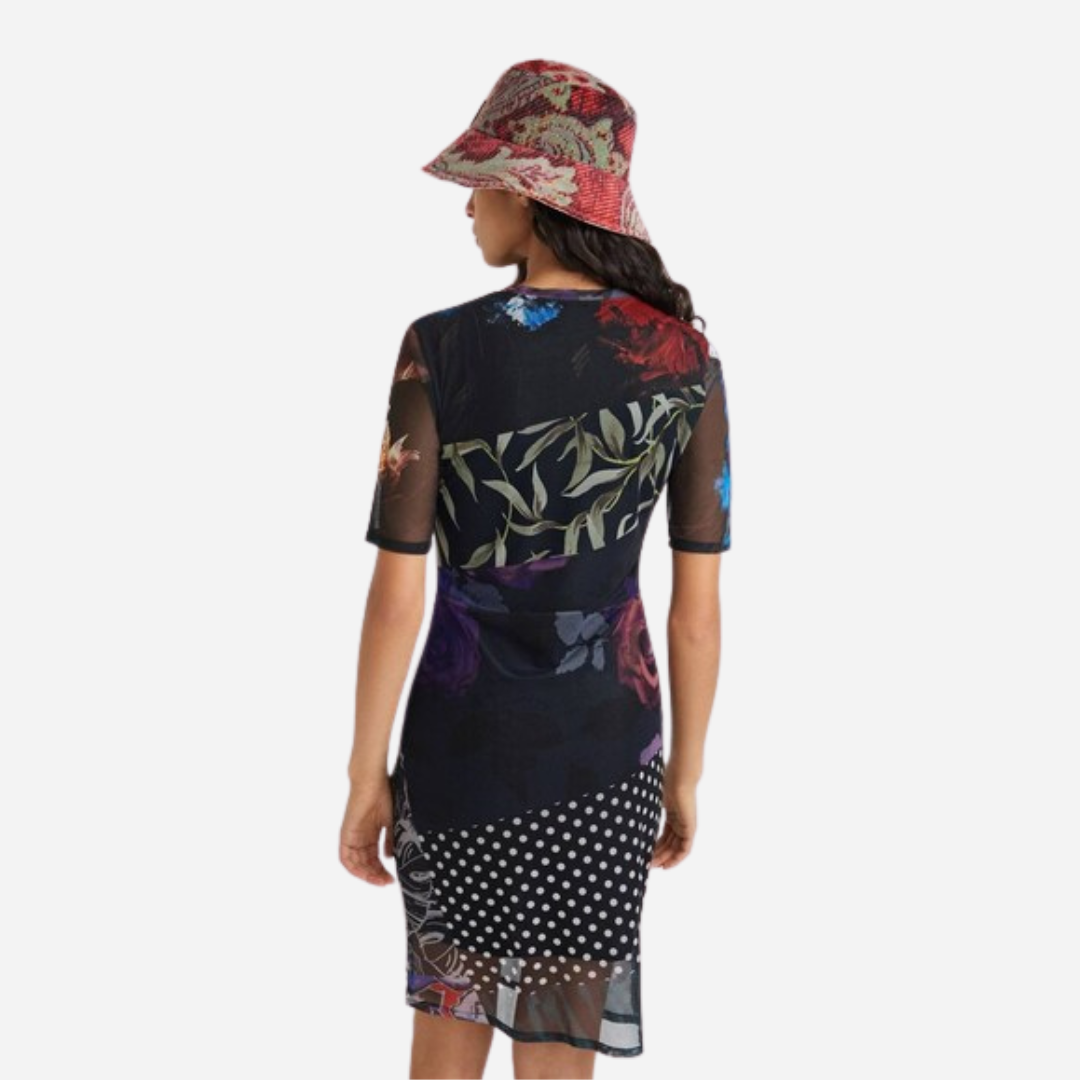 Vestido Dama Desigual Negro