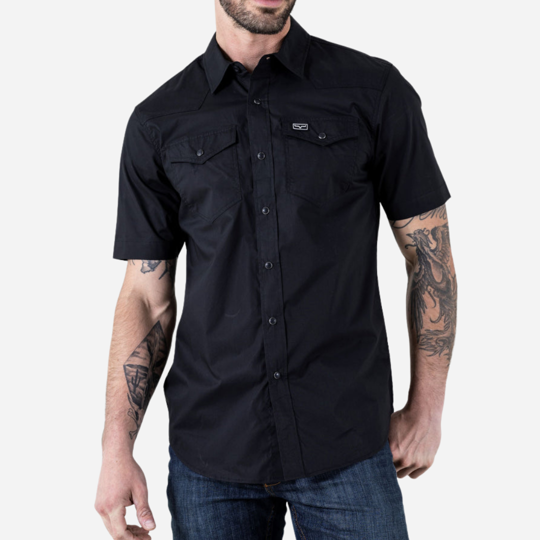 Camisa Caballero Kimes Ranch Rio Ss Black Bznavpt01