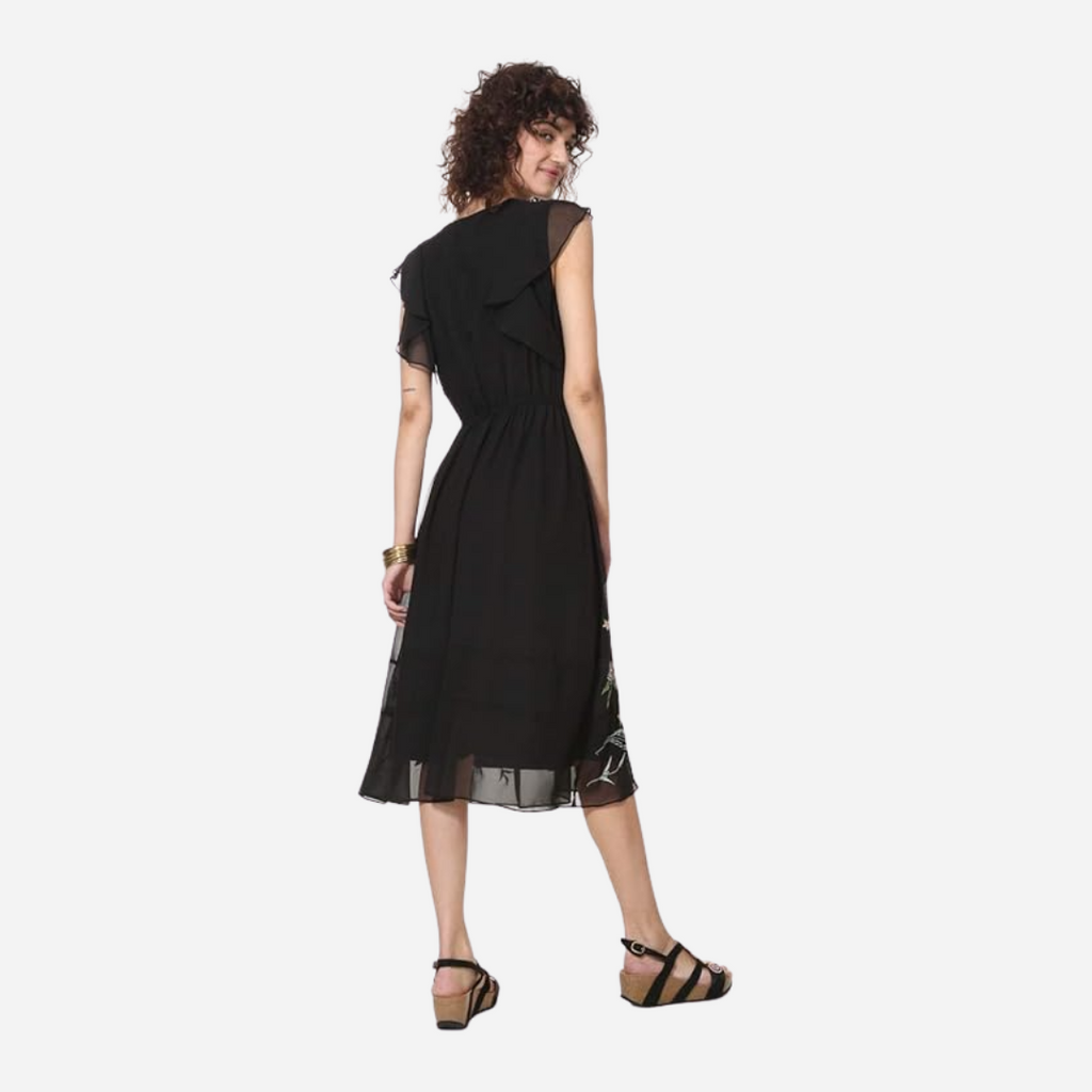 Vestido Dama Desigual Negro