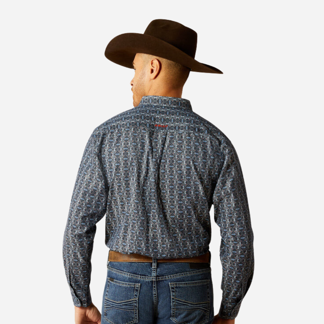 Camisa Caballero Ariat Chambray Blue