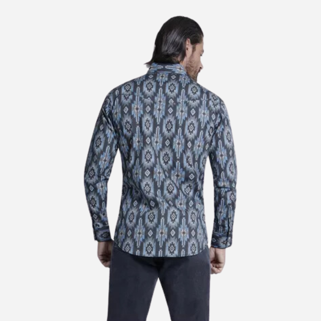 Camisa Caballero Wrangler Checotah Negro