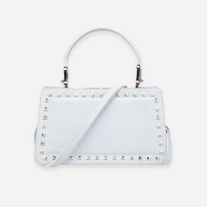 Bolso Dama Cuadra Piton Blanco