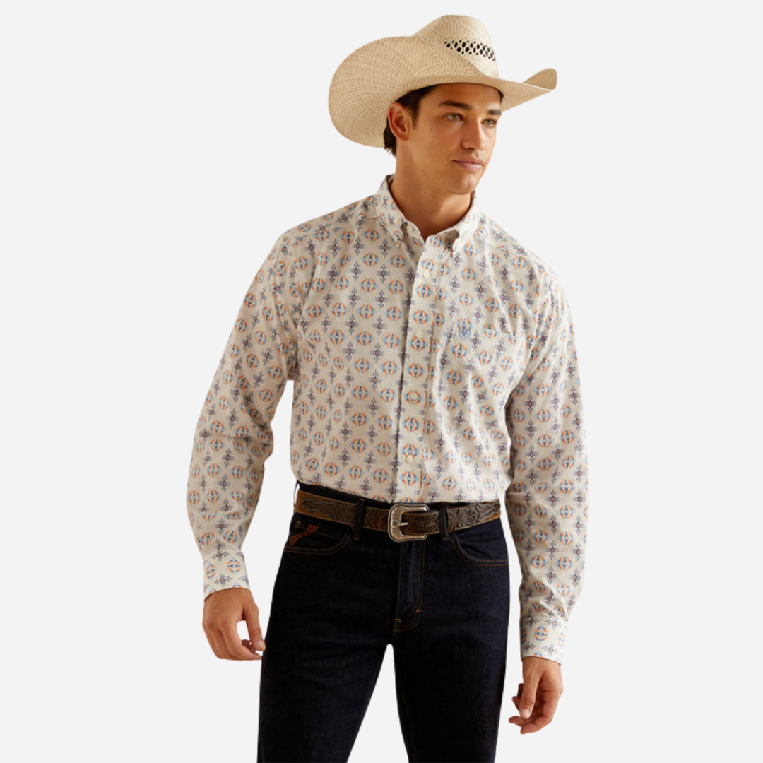 Camisa Caballero Ariat Oatmeal