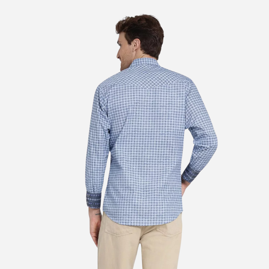 Camisa Caballero Wrangler Azul