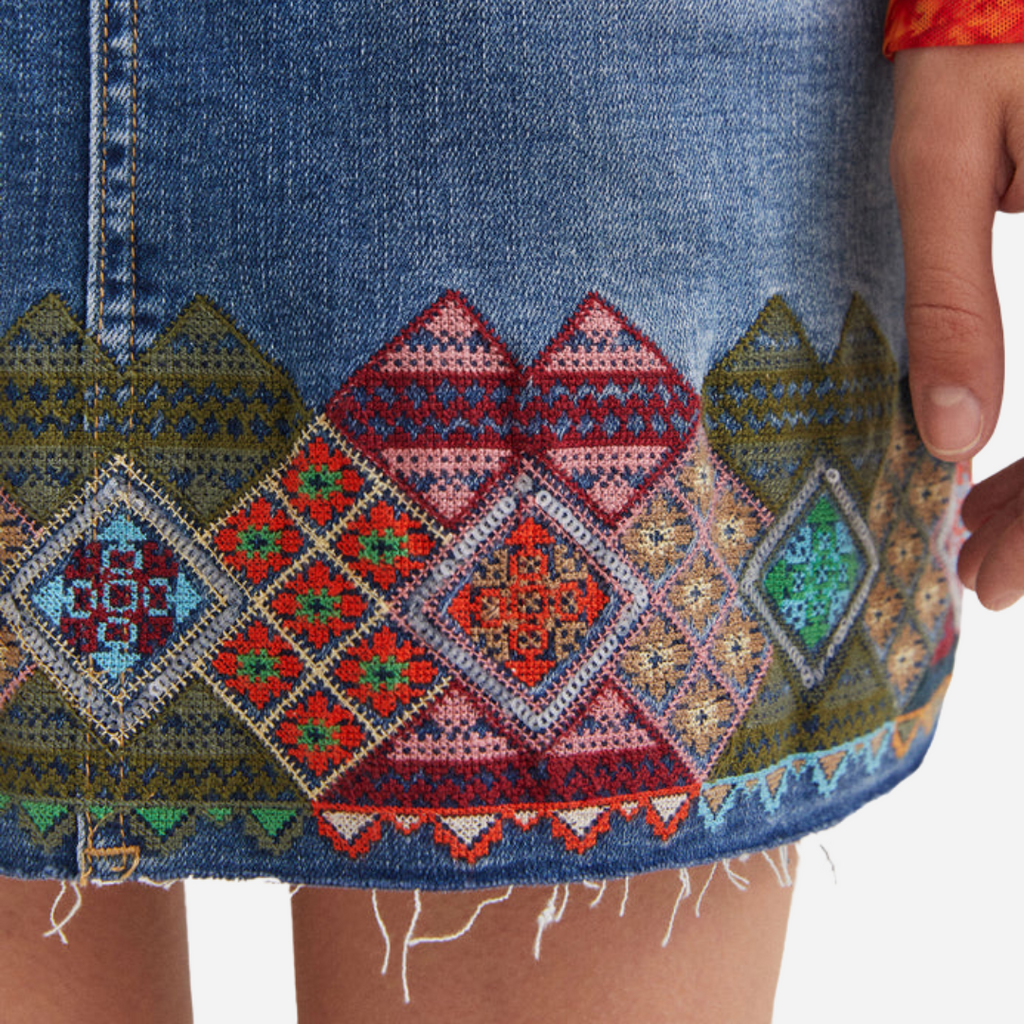 Falda Dama Desigual Azul